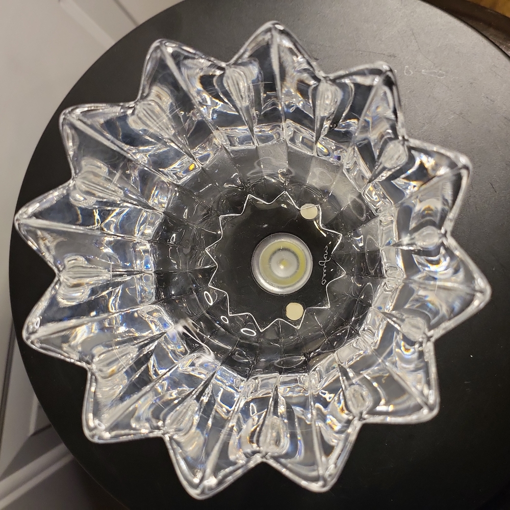 ORREFORS JAN JOHANSSON FLEUR PATTERN Signed Crystal Bowl 3.5" x 4.75" - Picture 6 of 8